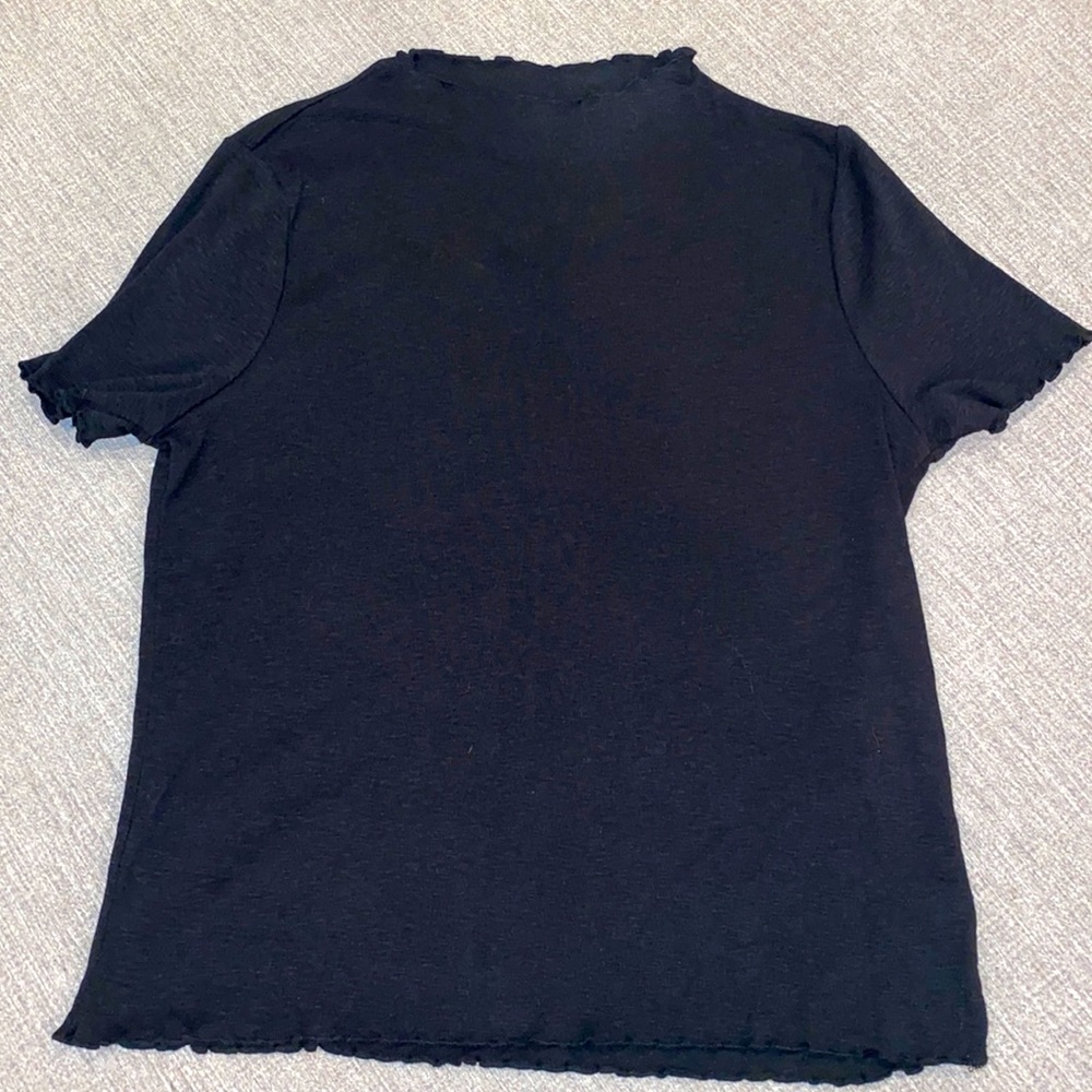 Express short sleeve mock turtle neck top size S